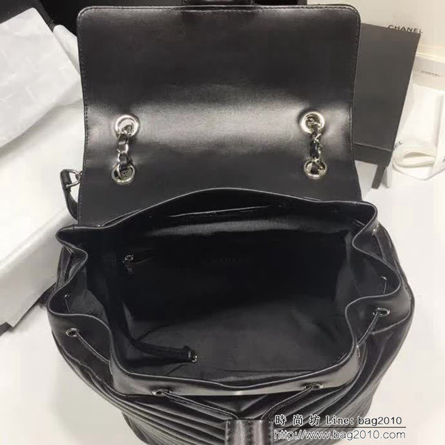 香奈兒CHANEL 原版複刻91122 V線背包Backpack 時尚雙肩包 DSC1331